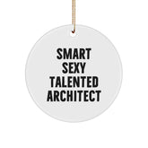 Smart Sexy Talented Architect Gifts for Christmas - Funny Circle Ornament from Friends, Coworkers, or Family - Image 1